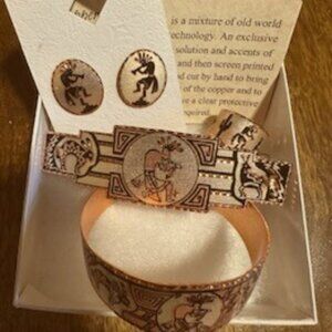 Kokopelli Ring, Bracelet, Earrings and Hair Clip
